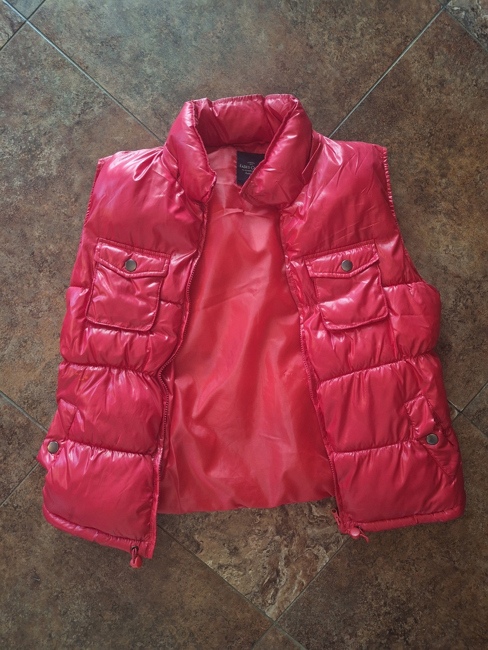 Back To The Future Red Puffer Vest L